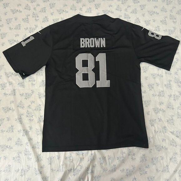 NFL Tim Brown Black Oakland Raiders Gridiron Classics 1997 Player #81 Jersey - Picture 2 of 7